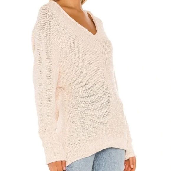 NWT Free People bright lights v-neck sweater in chamoix Sz M - Picture 10 of 10